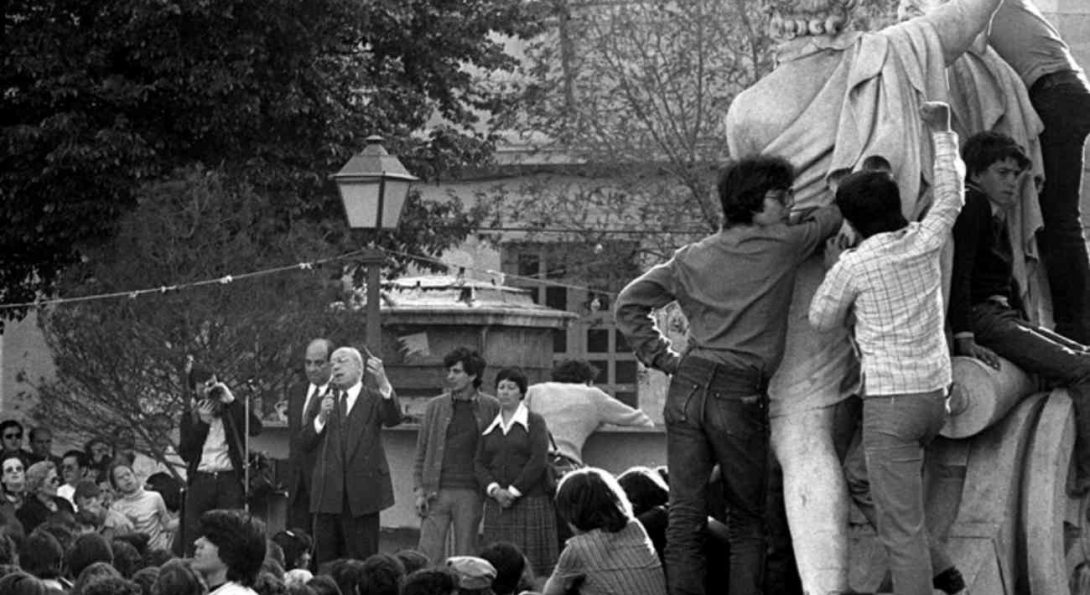 Tierno Galván Fiestas Plaza 2 Mayo 1979