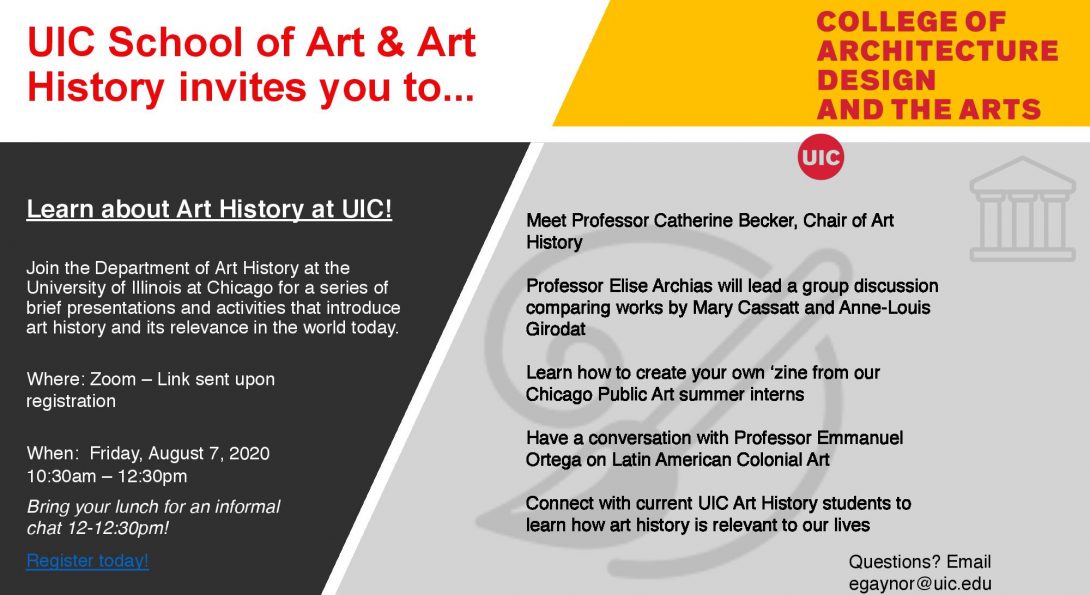 UIC Art History recruitment event