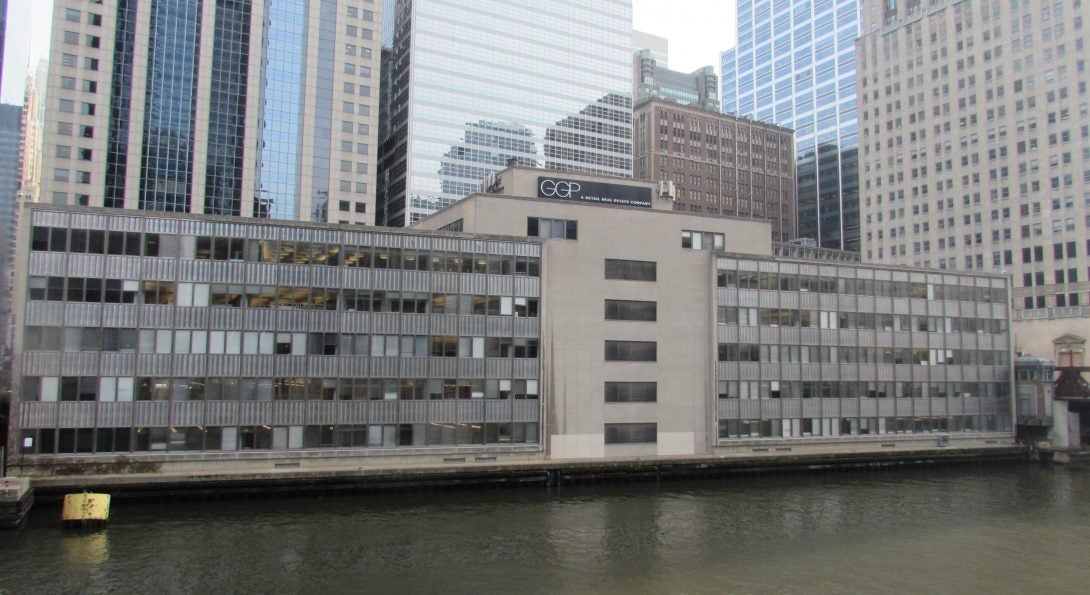 Morton Salt Building on Wacker Drive in Chicago