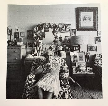 Louis Carlos Bernal, portrait of Elina Laos Sayre, black-and-white photograph, c. 1983, Tucson, Arizona.
                  