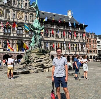 Zack Martin during fieldwork in Belgium
                  